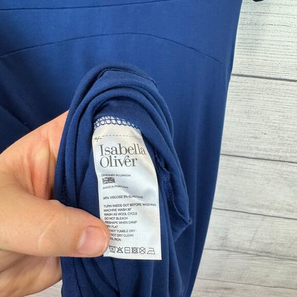 Isabella Oliver Maternity Midnight Blue Catherine Dress Size 12/14 - Picture 11 of 11